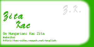 zita kac business card